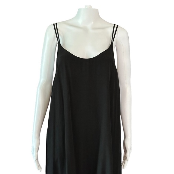 Wilt Double Strap Slip Midi Dress Women's Size XL Black USA Made Fairycore Y2K - Picture 6 of 16